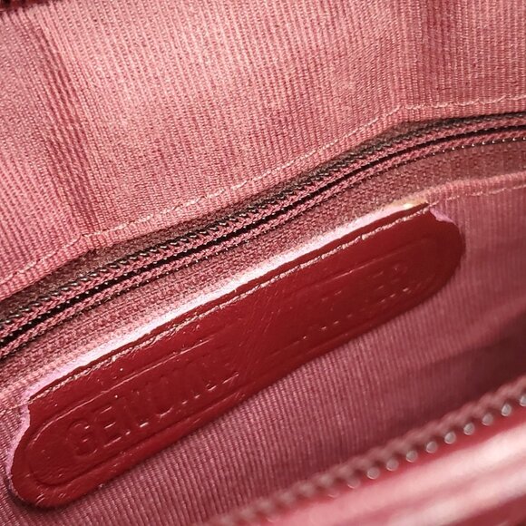 Vintage FS Originals Clutch Purse Genuine Leather Red Gold Envelope Zipper READ - Picture 8 of 14